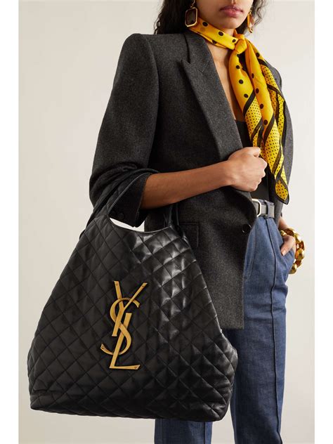 ysl tote sac|YSL large quilted tote bag.